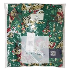 Printfresh Pajama Set Bagheera Leopard Christmas Mistletoe Short Sleeve/Pants